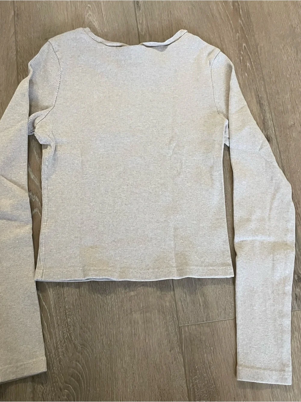 Universal Thread Tan Ribbed Long Sleeve Top - Picture 4 of 4
